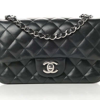 Chanel Lambskin Quilted Mini Rectangular Flap Black 8 of 14