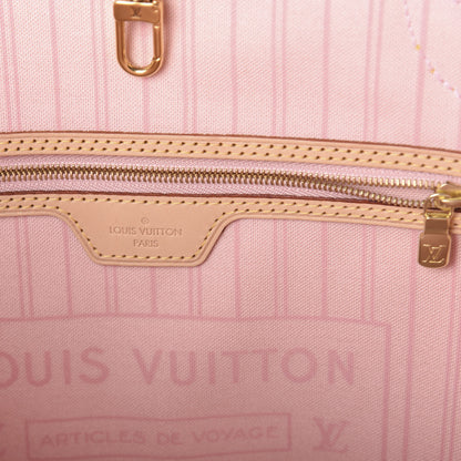 Louis Vuitton Damier Azur Neo Neverfull MM Rose Ballerine 8 of 11