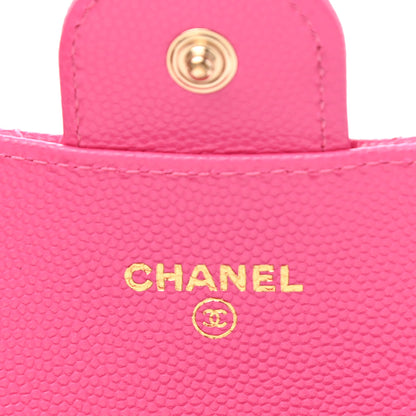 Chanel Caviar Quilted Flap Card Holder Wallet Pink 6 of 9