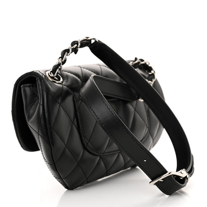 Chanel Calfskin Quilted CC Uniform Flap Belt Bag Black 3 of 14