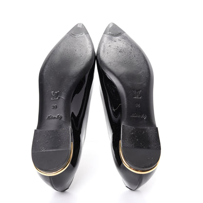 Louis Vuitton Patent Calfskin Eyeline Ballerina Flats 38 Black 6 of 10