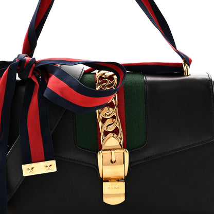 Gucci Calfskin Small Sylvie Shoulder Bag Black 8 of 10