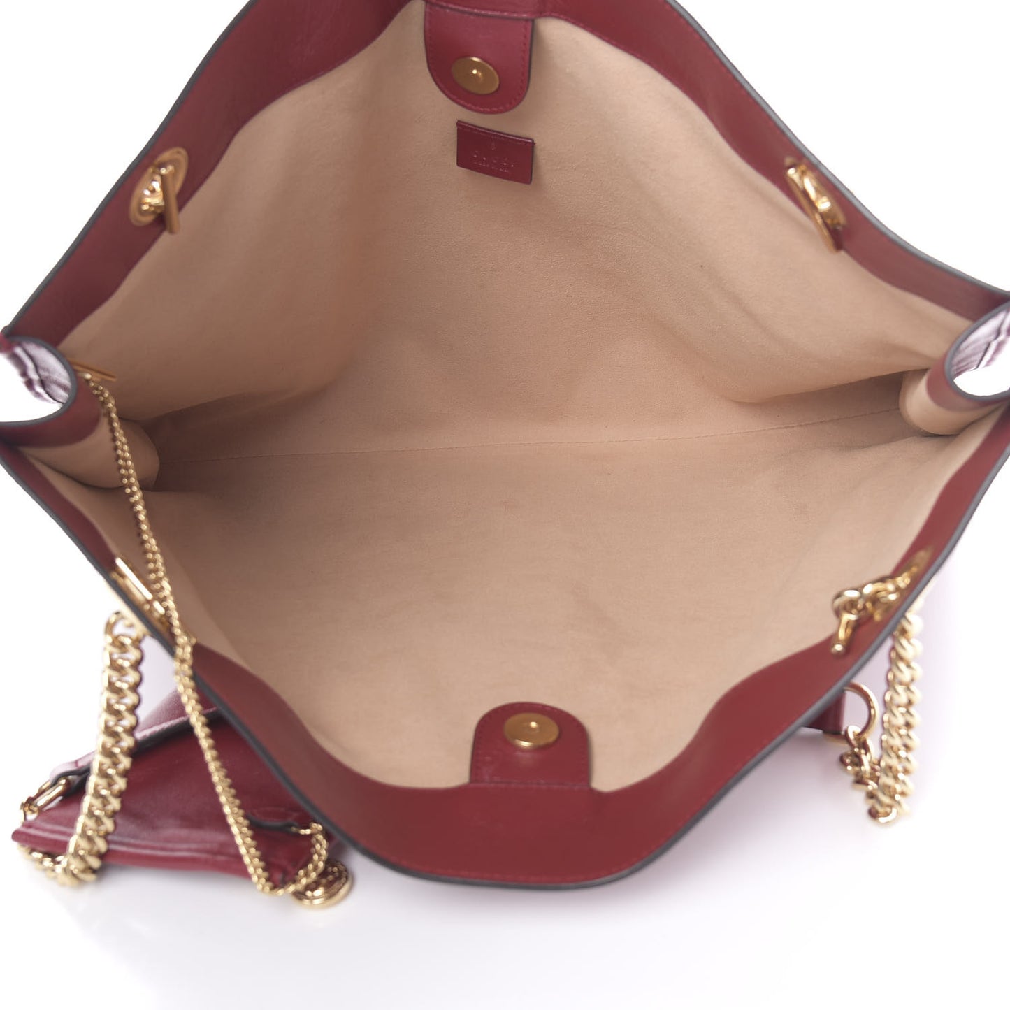Calfskin Large Rajah Chain Tote Romantic Cherry