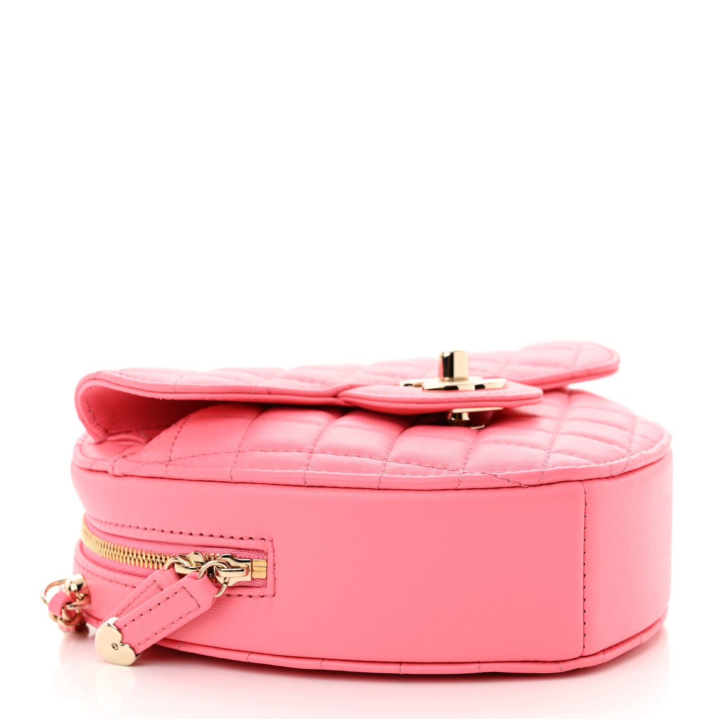 Lambskin Quilted CC In Love Heart Bag Pink