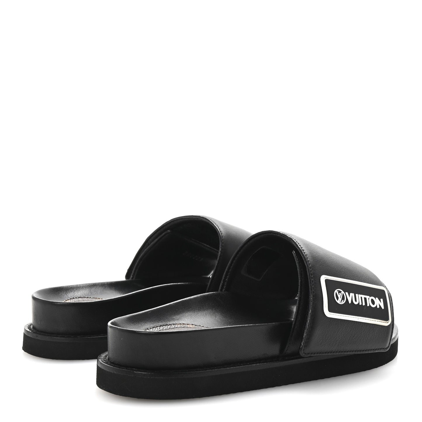Calfskin Womens Pool Pillow Sunset Mules 38 Black