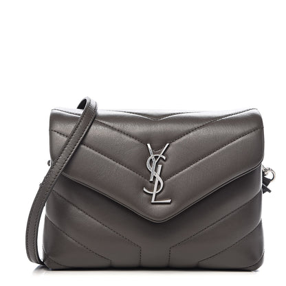 Saint Laurent Calfskin Y Quilted Monogram Toy Loulou Crossbody Bag Earth 1 of 11
