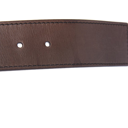 Gucci Calfskin Monogram Belt 80 32 Black Brown 6 of 6