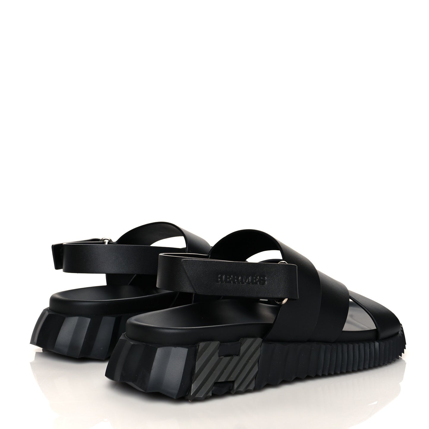 Calfskin Goatskin Mens Electric Sandals 42 Black