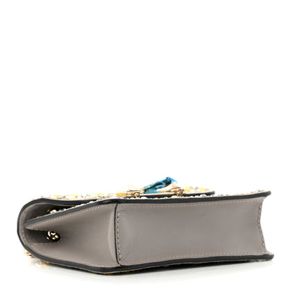 Valentino Garavani Crystal Suede Mini Rockstud Demilune Shoulder Bag Multicolor 4 of 12