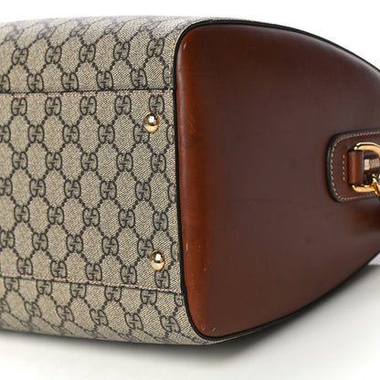 Gucci GG Supreme Monogram Medium Boston Beige Cuir 10 of 26