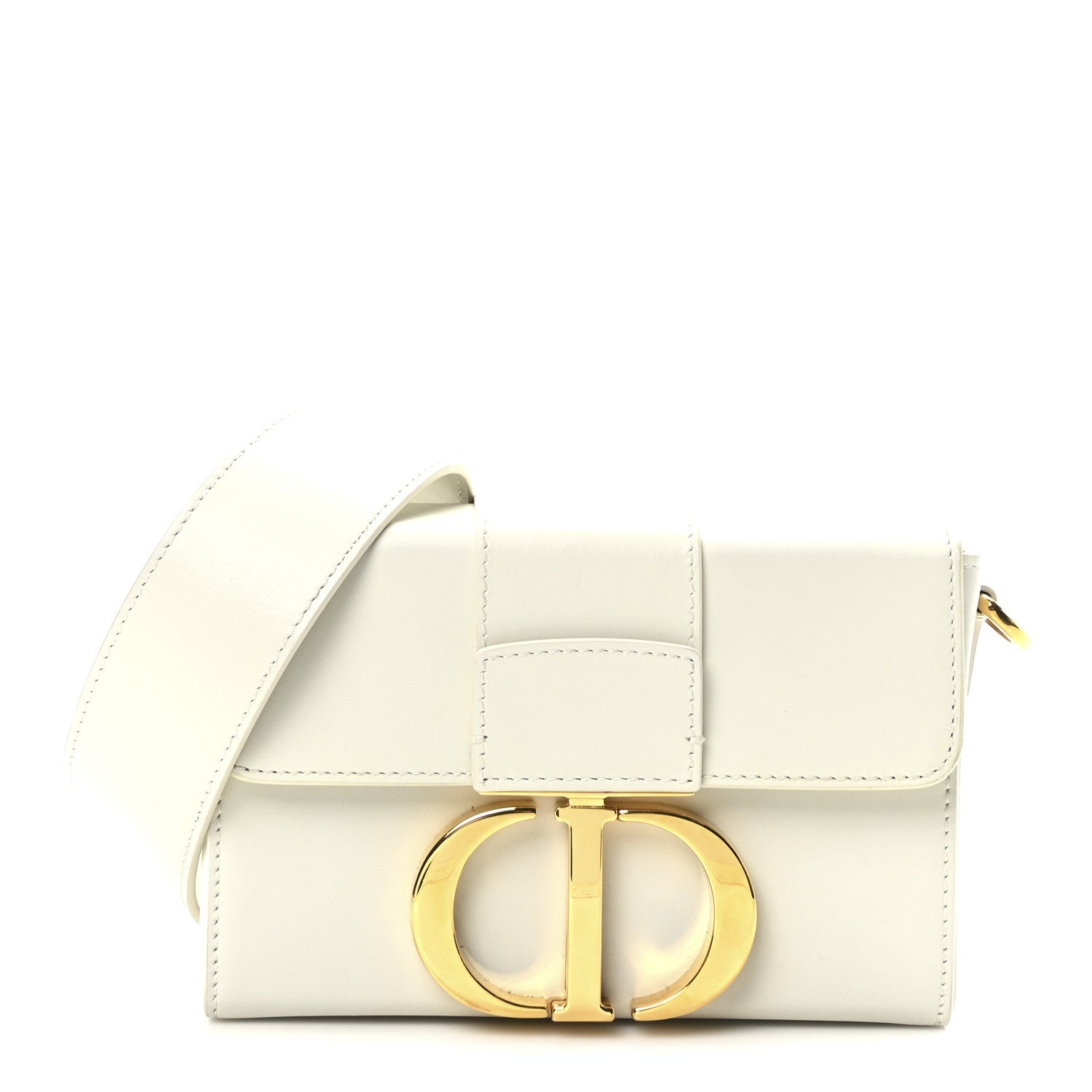 Christian Dior Smooth Calfskin 30 Montaigne Box Bag White 1 of 10