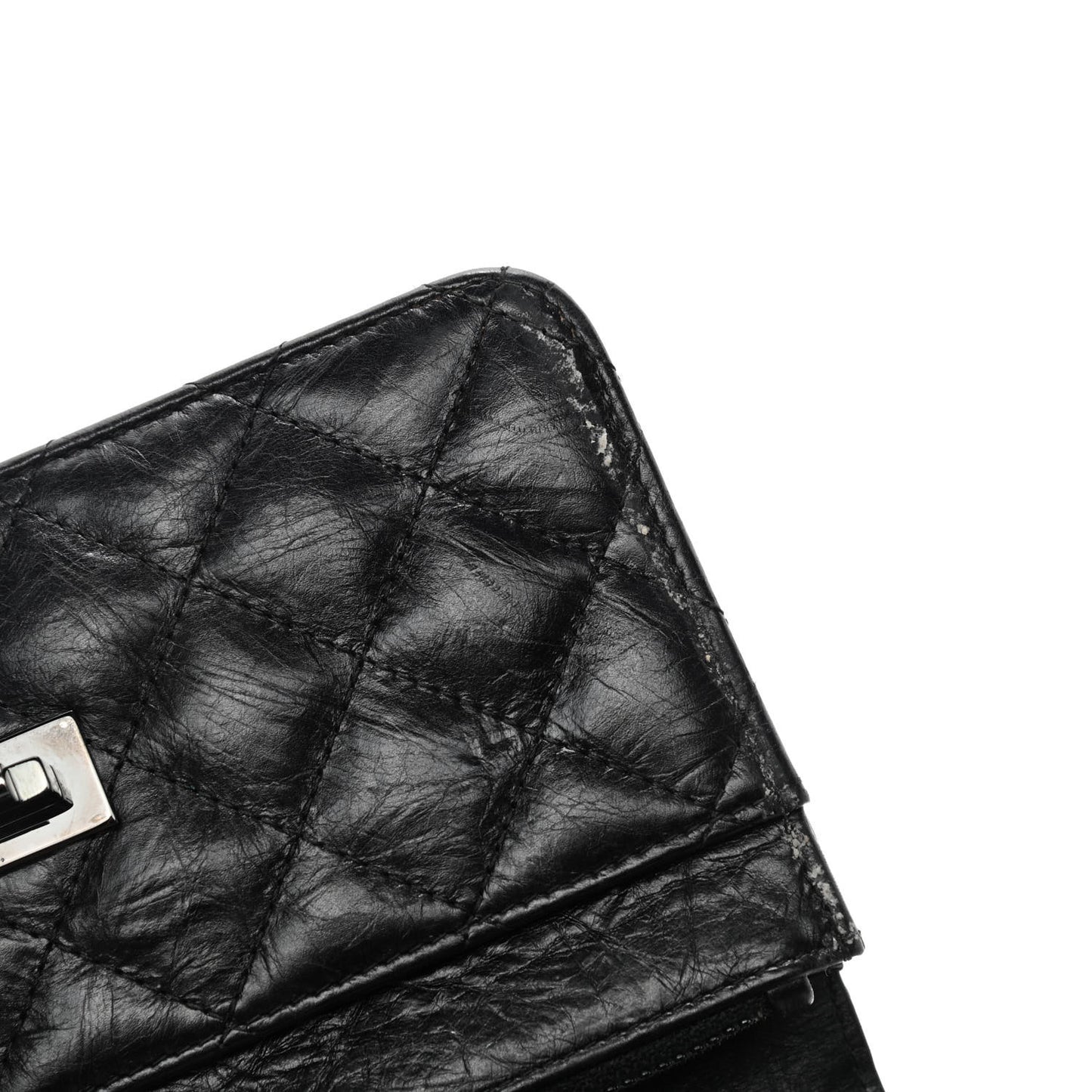 Aged Calfskin Quilted Reissue Wallet On Chain WOC So Black