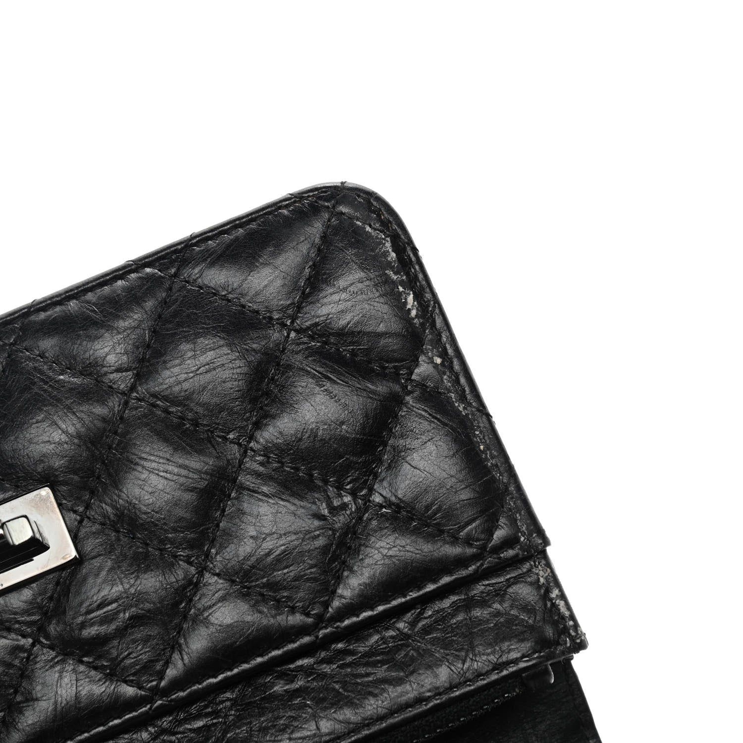 Chanel Aged Calfskin Quilted Reissue Wallet On Chain WOC So Black 4 of 4
