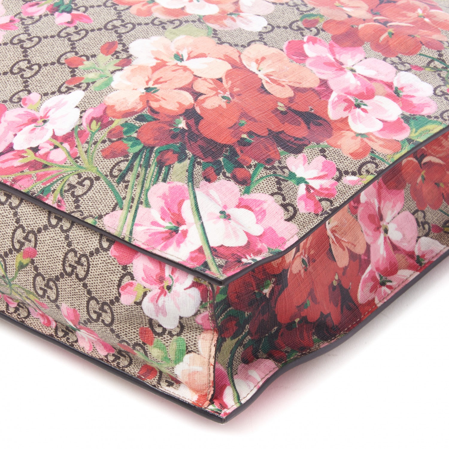 Gucci Soft GG Supreme Monogram Blooms Vertical Tote Beige Multicolor Dry Rose 5 of 9