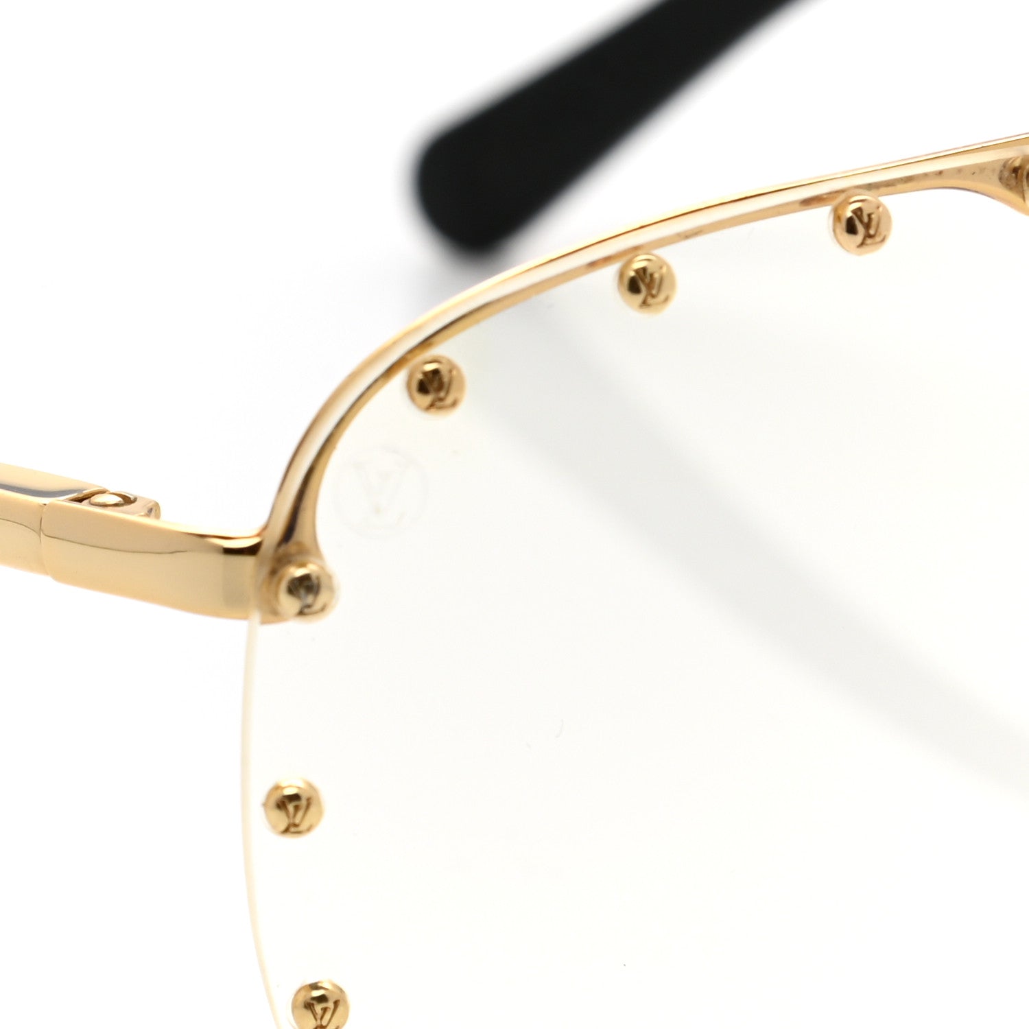 Louis Vuitton Metal The Party Aviator Sunglasses Z0997W Gold 7 of 8