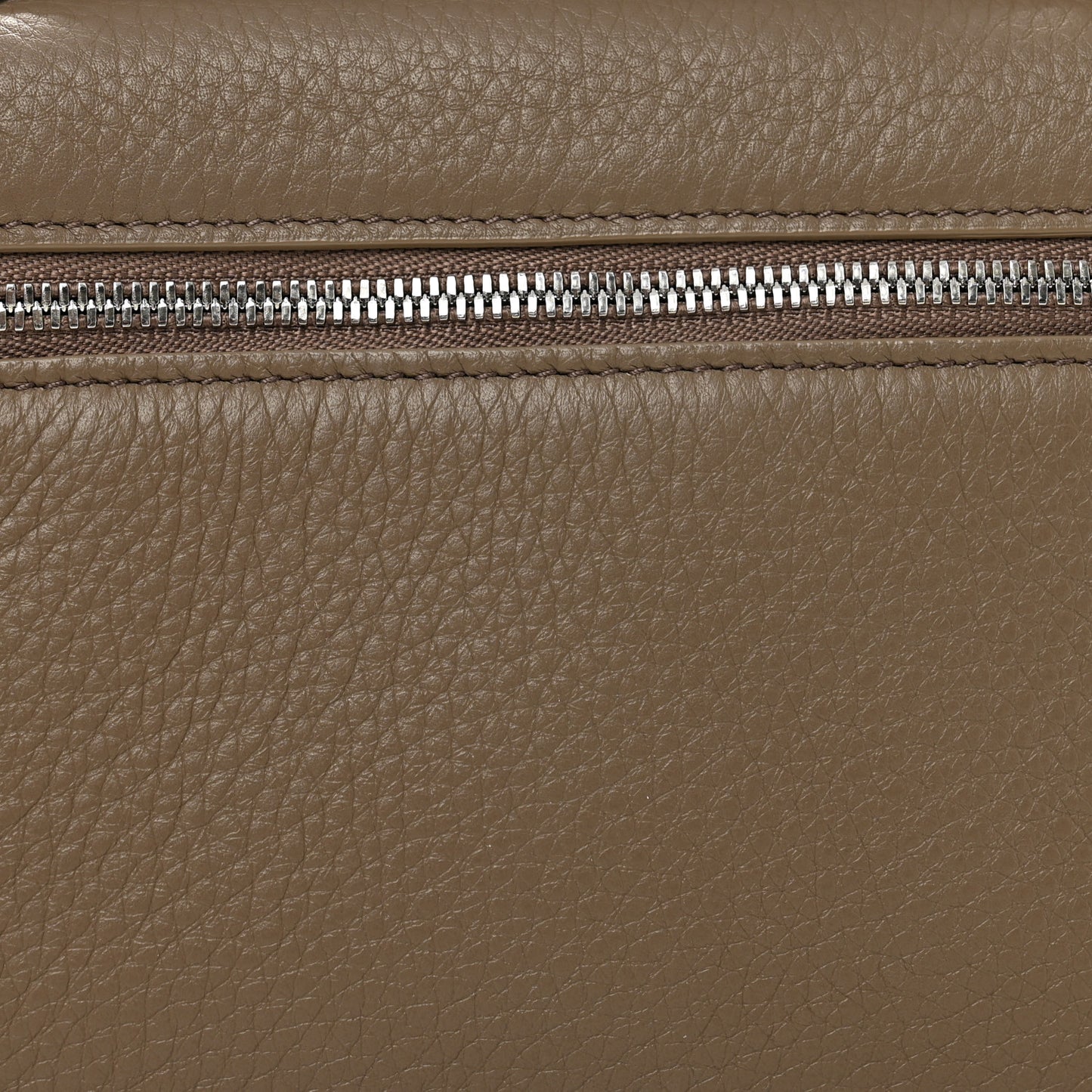 Grained Calfskin L19 Extra Pocket Pouch Warm Mastic