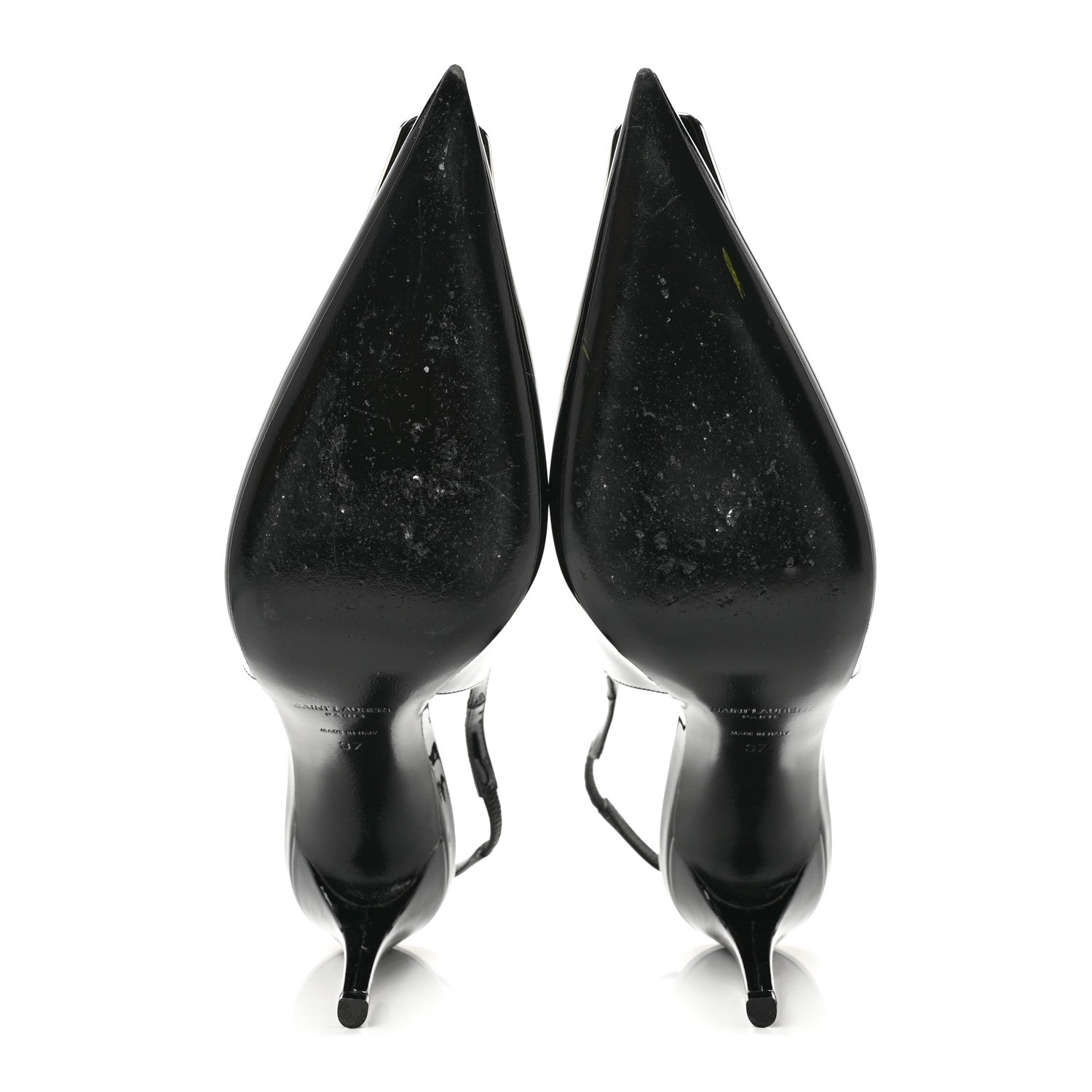 Saint Laurent Vernice Grupy Avenue 95 Slingback Pumps 37 Black 6 of 10
