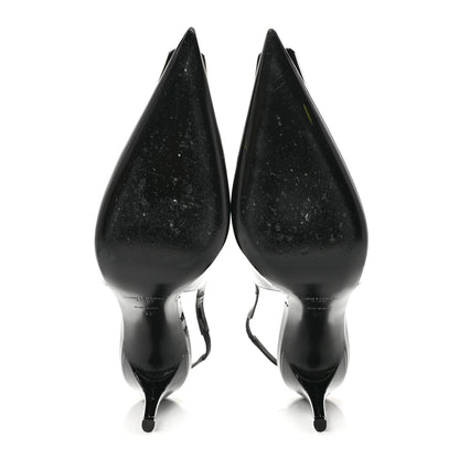 Saint Laurent Vernice Grupy Avenue 95 Slingback Pumps 37 Black 6 of 10