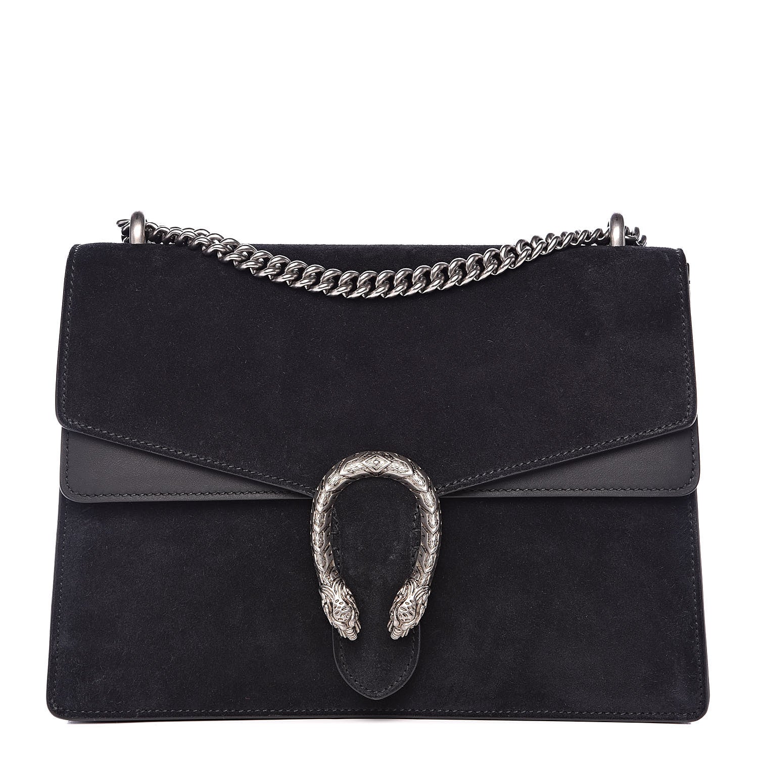Gucci Suede Medium Dionysus Shoulder Bag Black 1 of 11