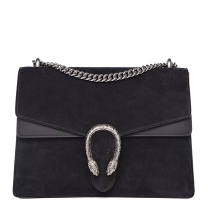 Gucci Suede Medium Dionysus Shoulder Bag Black 1 of 11