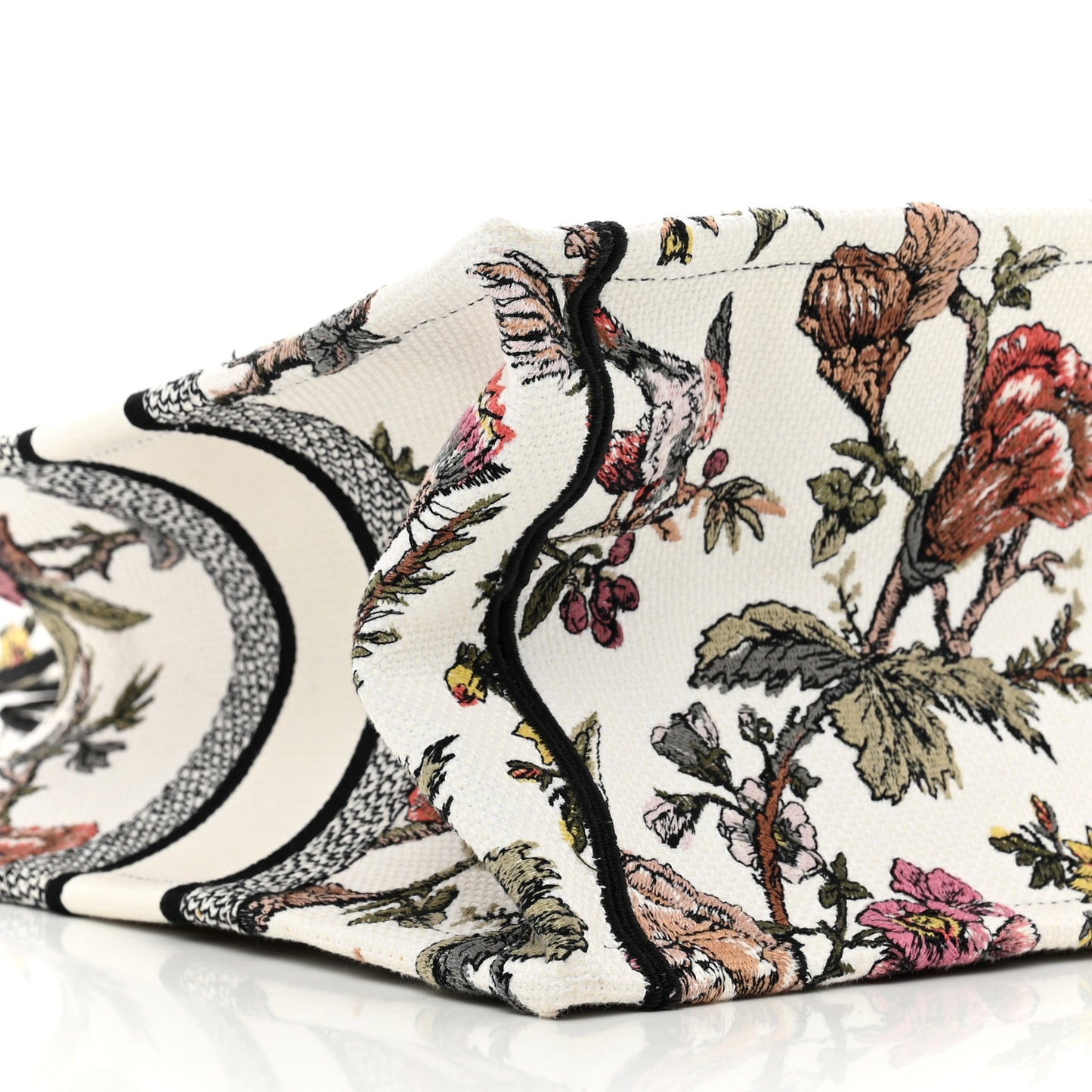 Canvas Jardin Botanique Embroidered Medium Book Tote Multicolor