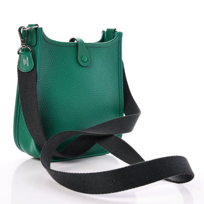 Hermes Taurillon Clemence Amazone Evelyne TPM Vert Vertigo 3 of 8