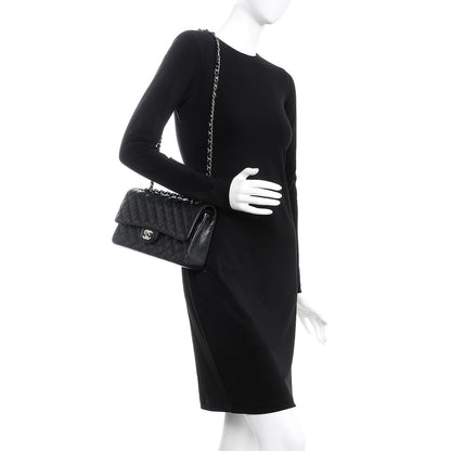 Chanel Caviar Quilted Medium Double Flap Black 2 of 8