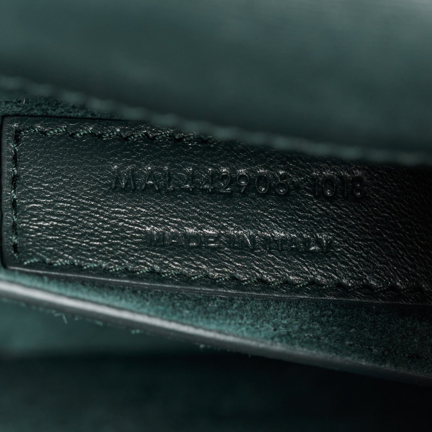 Saint Laurent Calfskin Medium Monogram Sunset Dark Green 8 of 11