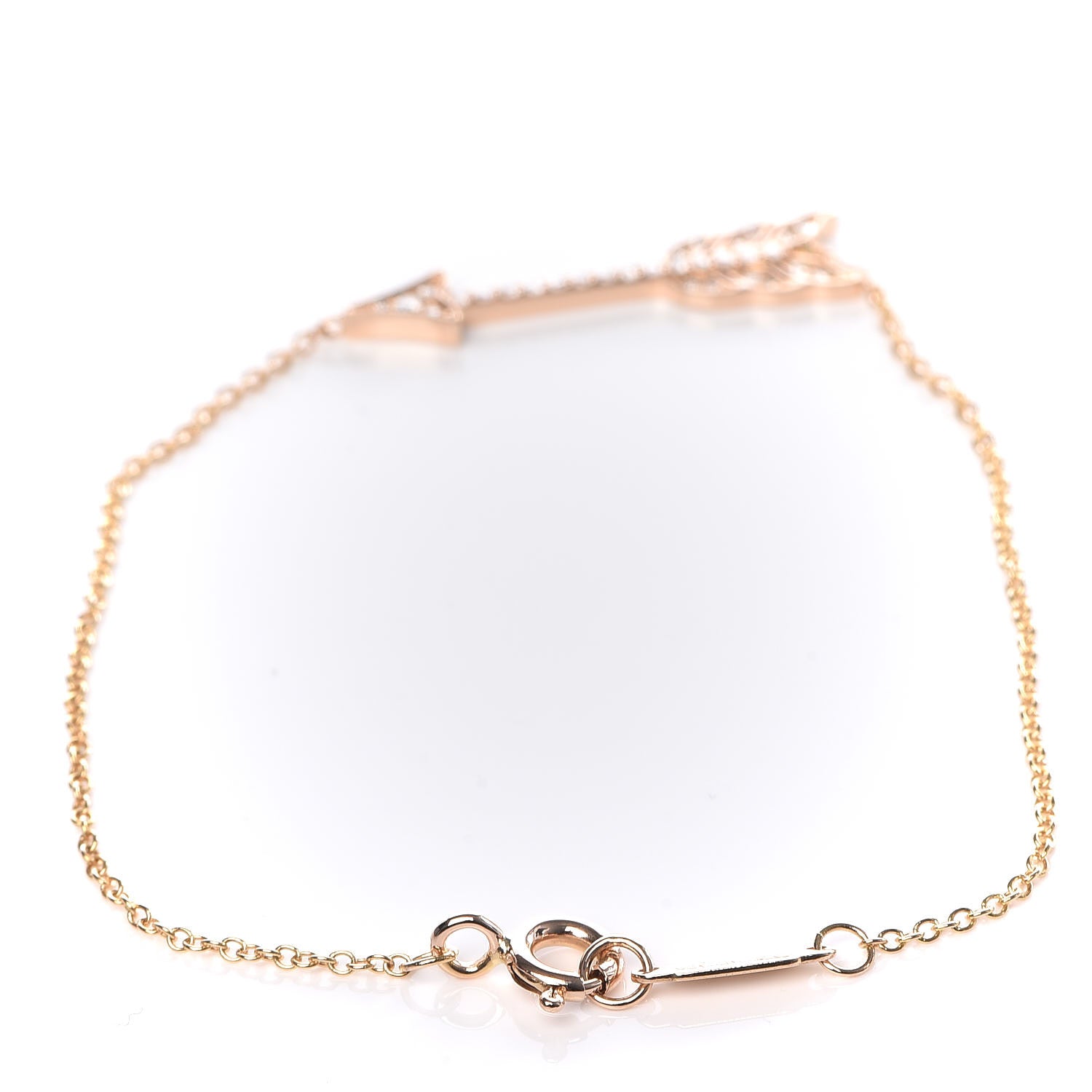 Tiffany 18K Rose Gold Diamond Arrow Bracelet 3 of 6
