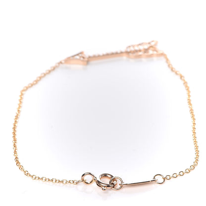 Tiffany 18K Rose Gold Diamond Arrow Bracelet 3 of 6