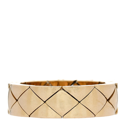Chanel 18K Yellow Gold Small Matelasse Ring 54 7 1 of 5