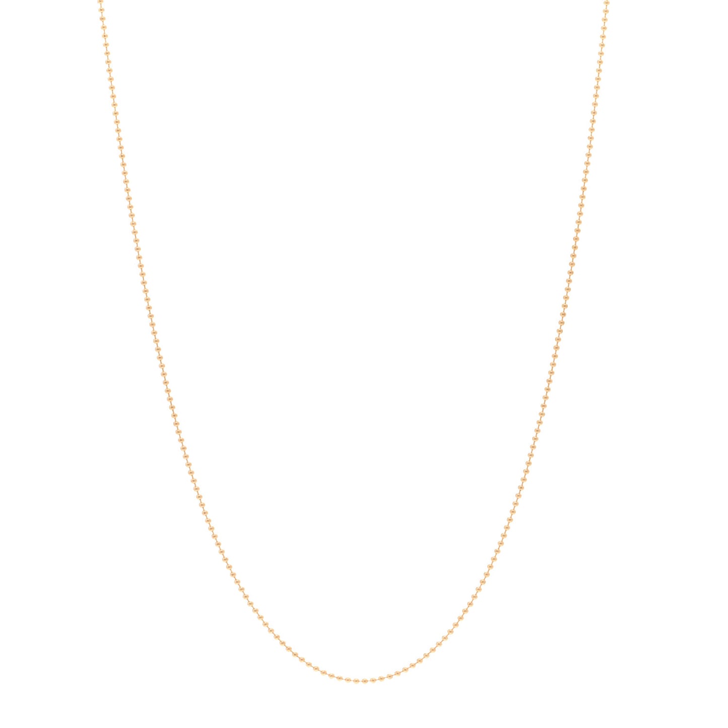 18K Rose Gold Beaded Chain Necklace