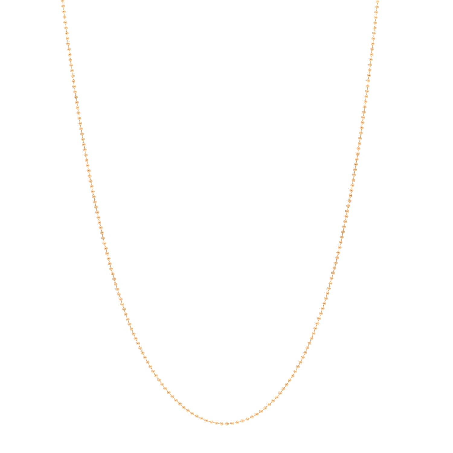 Tiffany 18K Rose Gold Beaded Chain Necklace 1 of 4