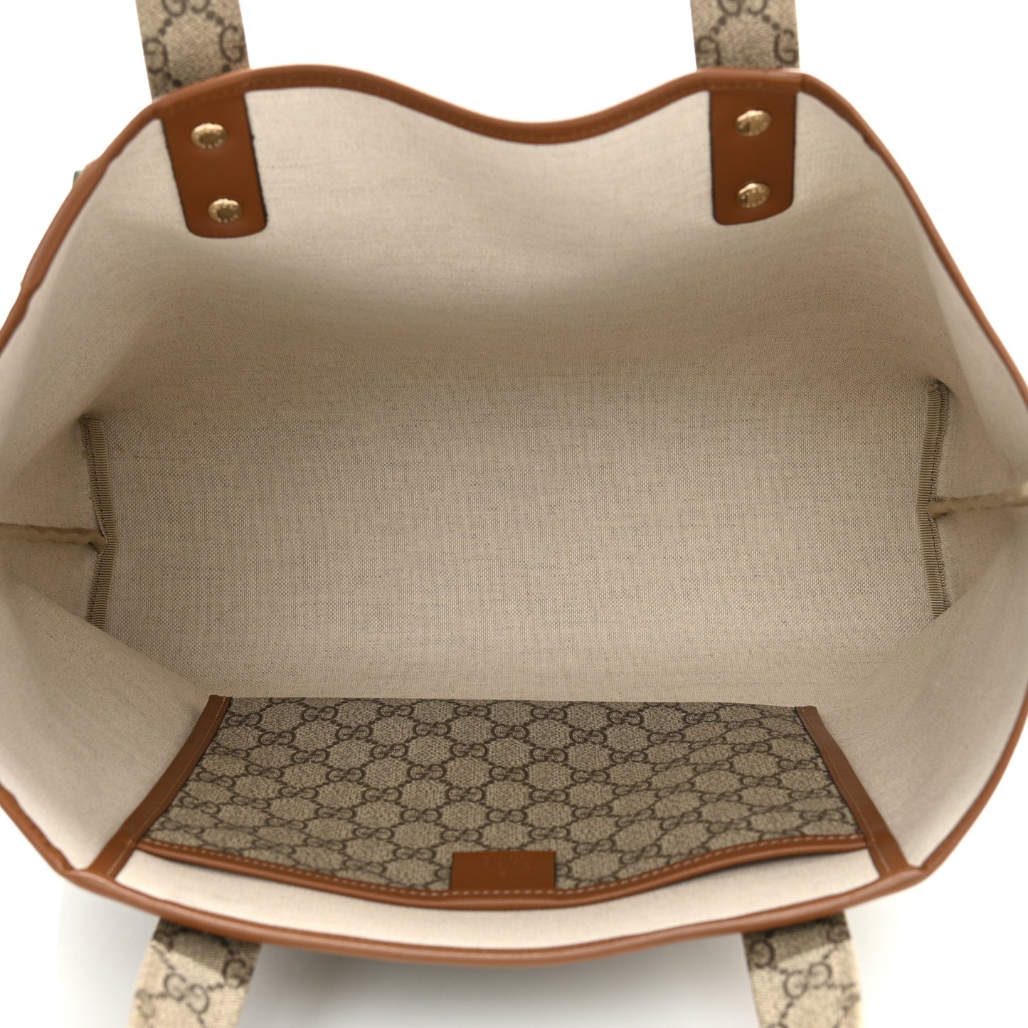 GG Plus Monogram Medium Signature Web Loop Tote Brown