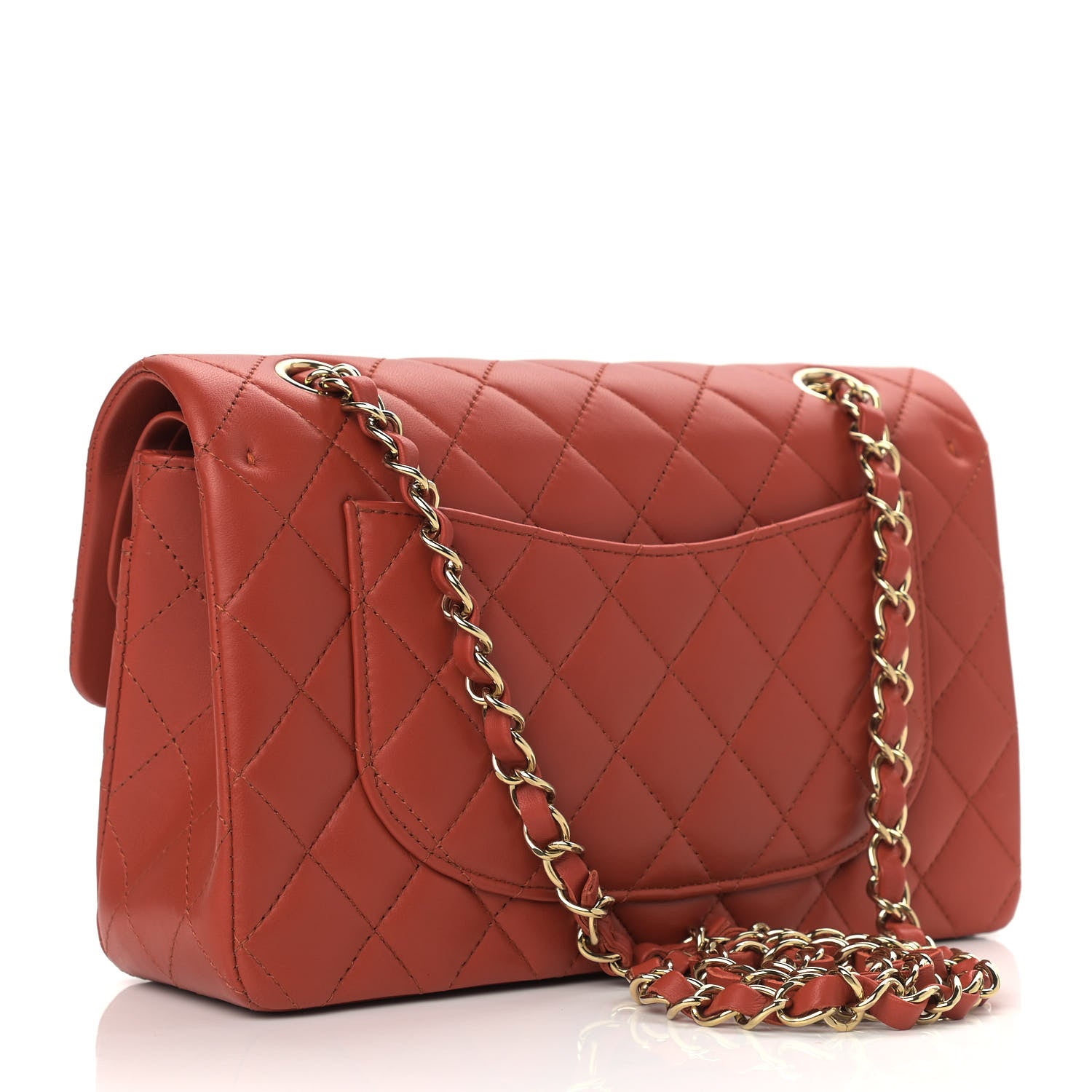 Chanel Lambskin Quilted Small Double Flap Brown 2 of 10