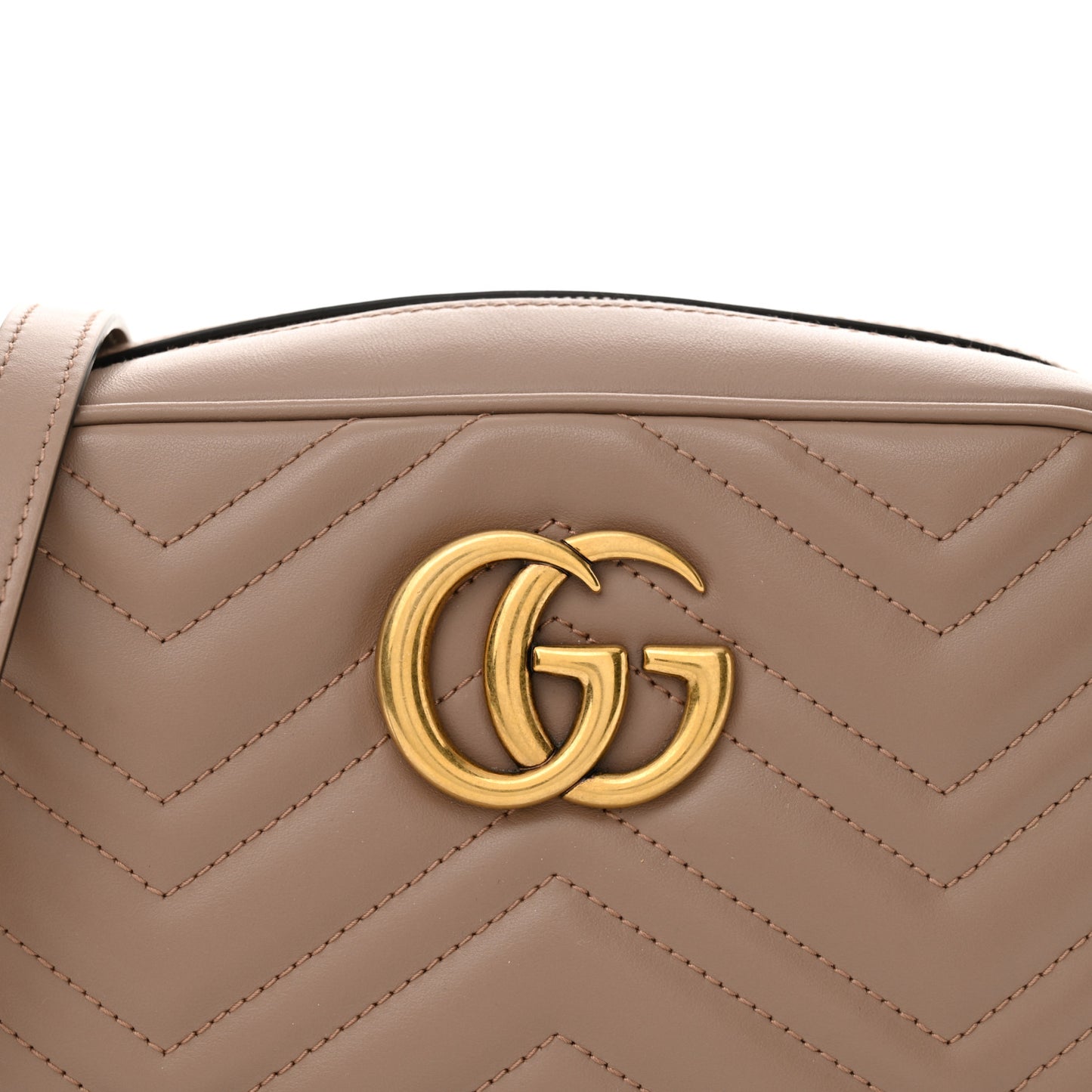 Calfskin Matelasse Small GG Marmont Chain Shoulder Bag Porcelain Rose