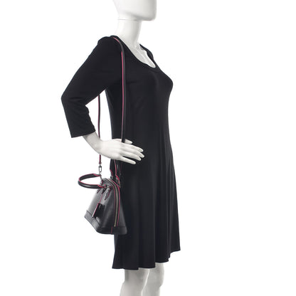 Louis Vuitton Epi Alma BB Black Hot Pink 2 of 9