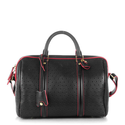 Louis Vuitton Veau Soie Calfskin Perforated SC Bag PM Black 1 of 7