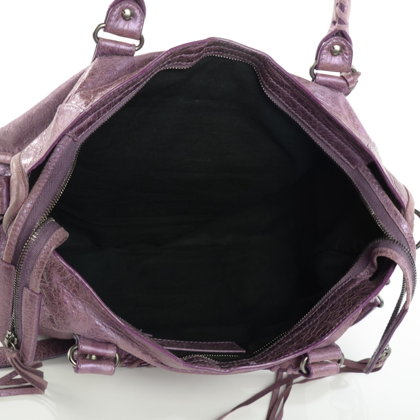Metallic Agneau Classic Hardware City Purple