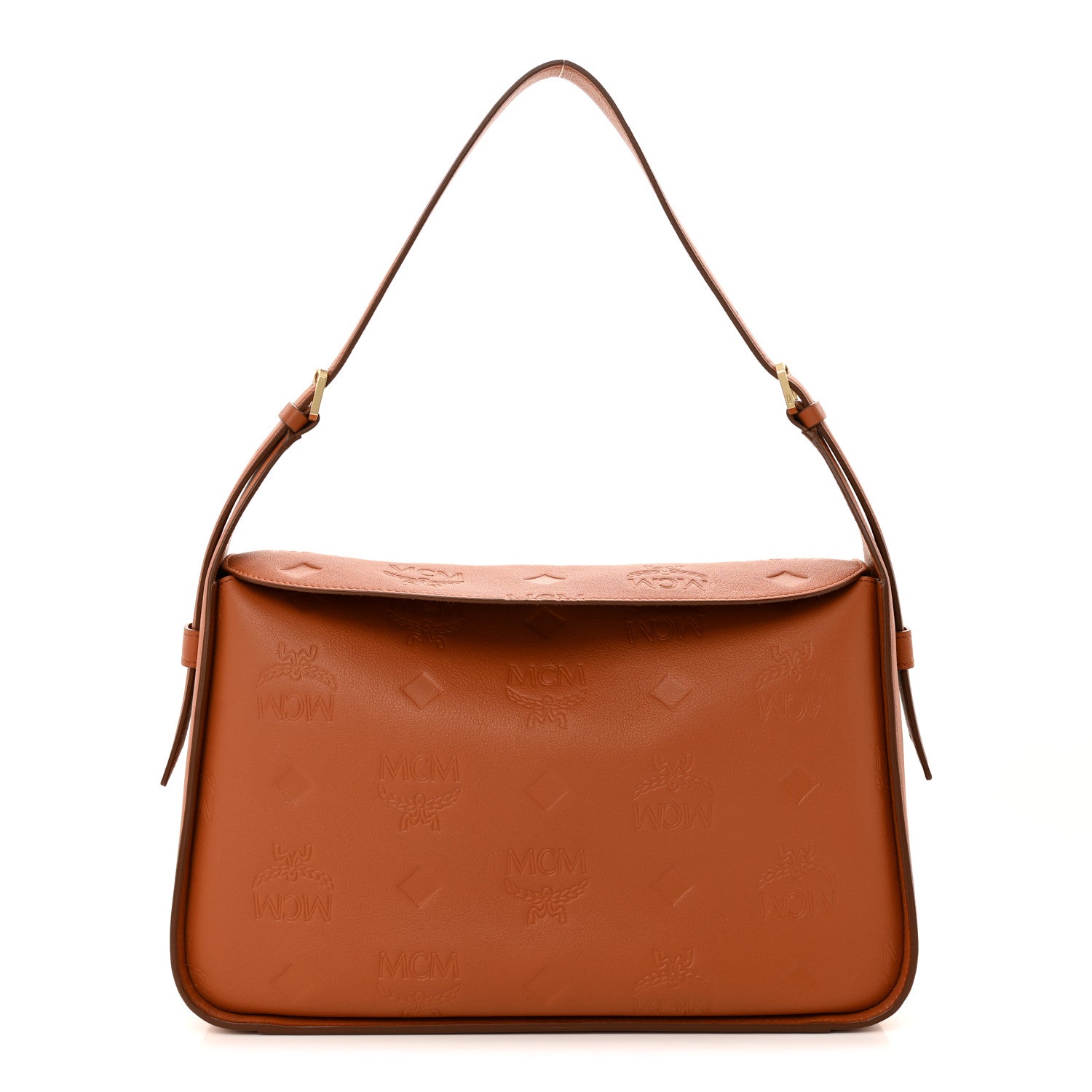 MCM Calfskin Ottomar Medium Aren Flap Hobo Bombay Brown 1 of 10