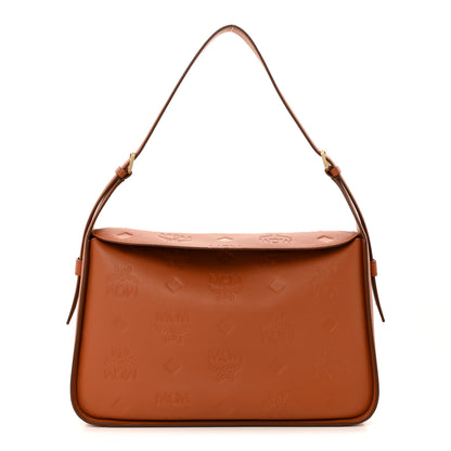 MCM Calfskin Ottomar Medium Aren Flap Hobo Bombay Brown 1 of 10