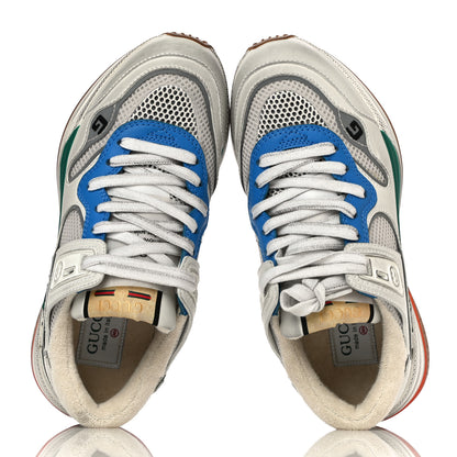 Gucci Calfskin Womens Ultrapace Sneakers 36.5 White Silver 6 of 18