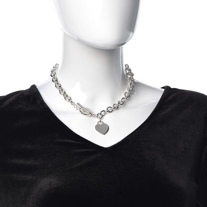 Tiffany Sterling Silver Heart Tag Toggle Necklace 2 of 5