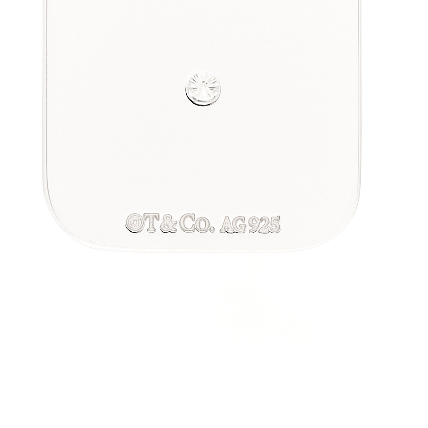 Tiffany Sterling Silver Diamond Best Tag Charm 4 of 5