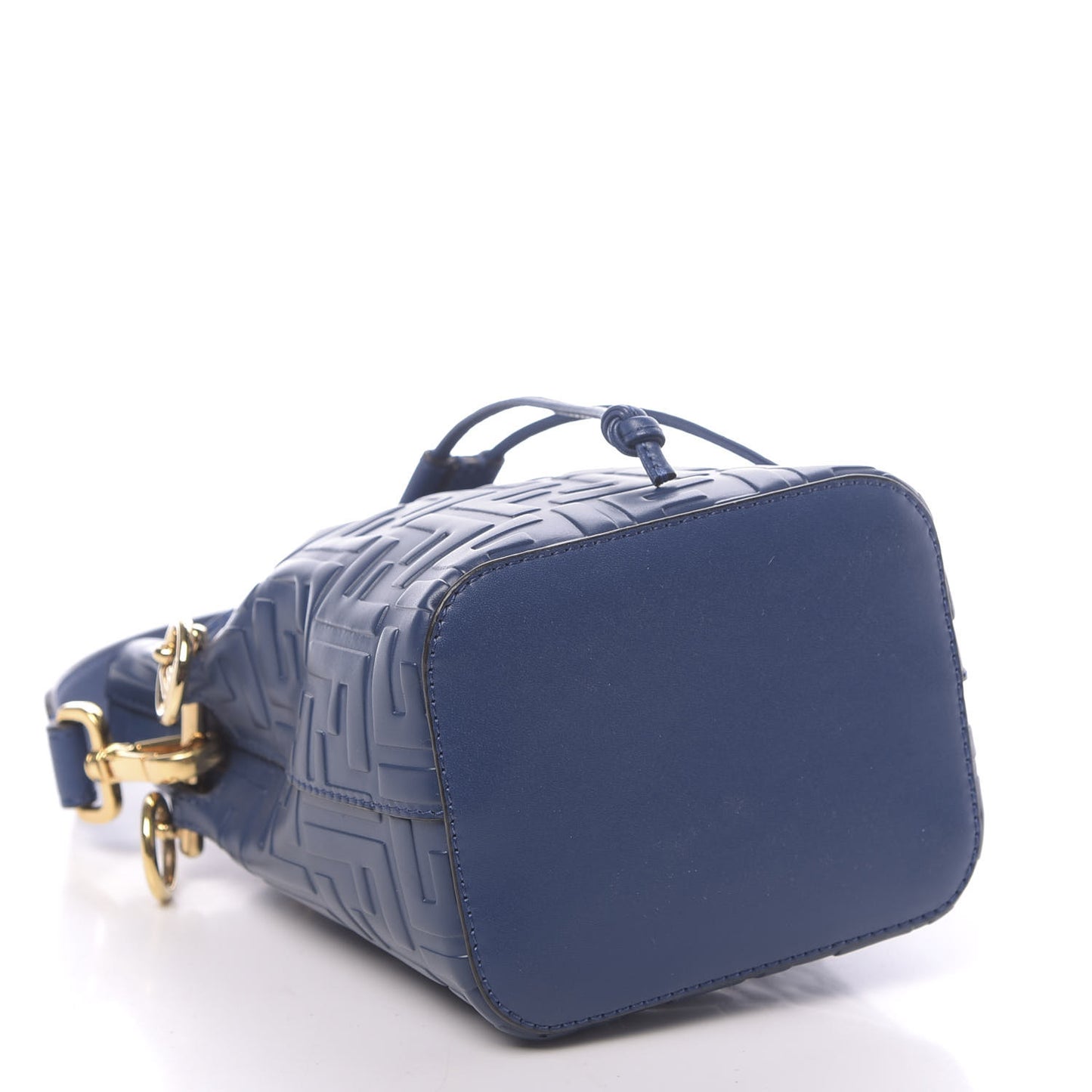 Vitello Liberty F is Fendi FF 1974 Embossed Mini Mon Tresor Bucket Bag Iris