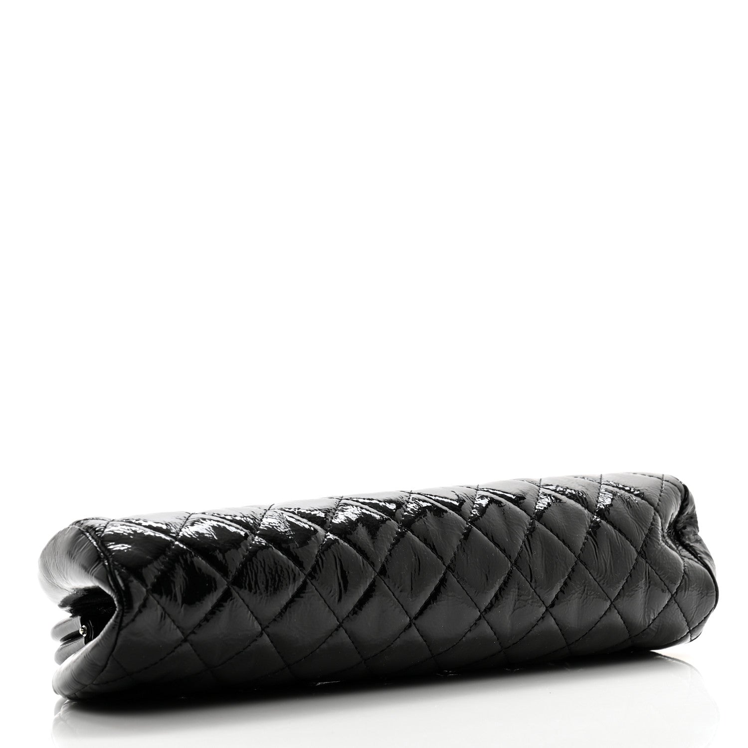 Chanel Distressed Patent Quilted Timeless Black 4 of 8