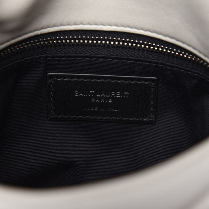 Saint Laurent Lambskin Quilted Toy Loulou Puffer Monogram Chain Satchel Crema Soft 8 of 11