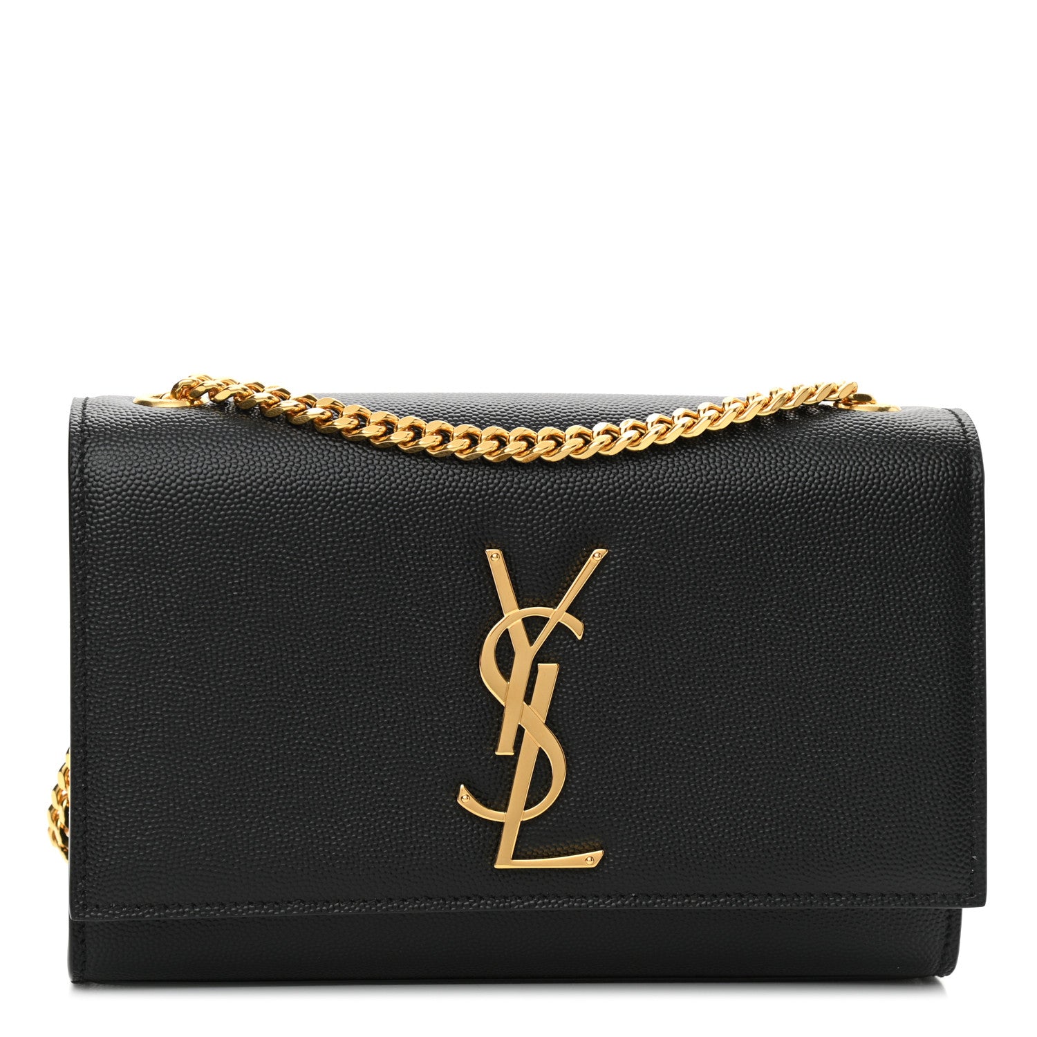 Saint Laurent Grain De Poudre Small Monogram Kate Satchel Black 1 of 10