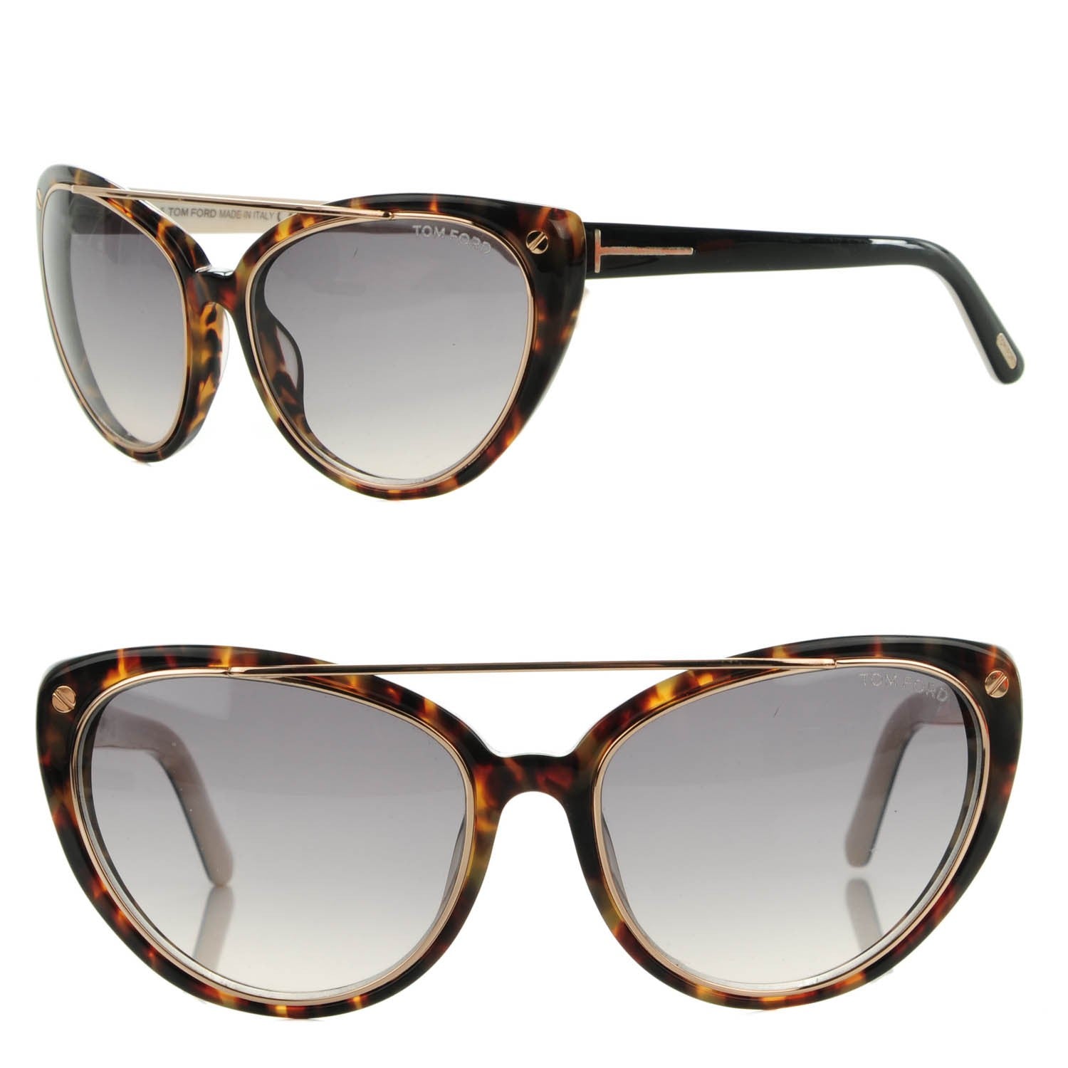 Tom Ford Edita Sunglasses TF384 Havana 1 of 6