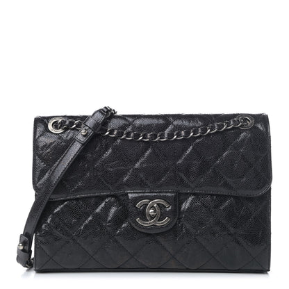 Chanel Crumpled Grained Calfskin Medium CC Crave Flap Black 1 of 5